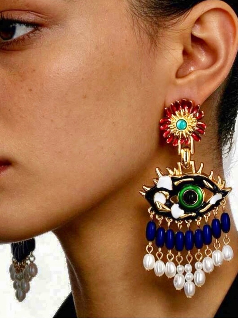 BOUTIQUE STATEMENT EVIL EYE EARRINGS
